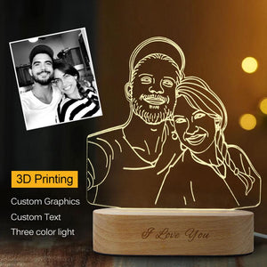 Custom Photo 3D Stereo Night Light - MakenShop
