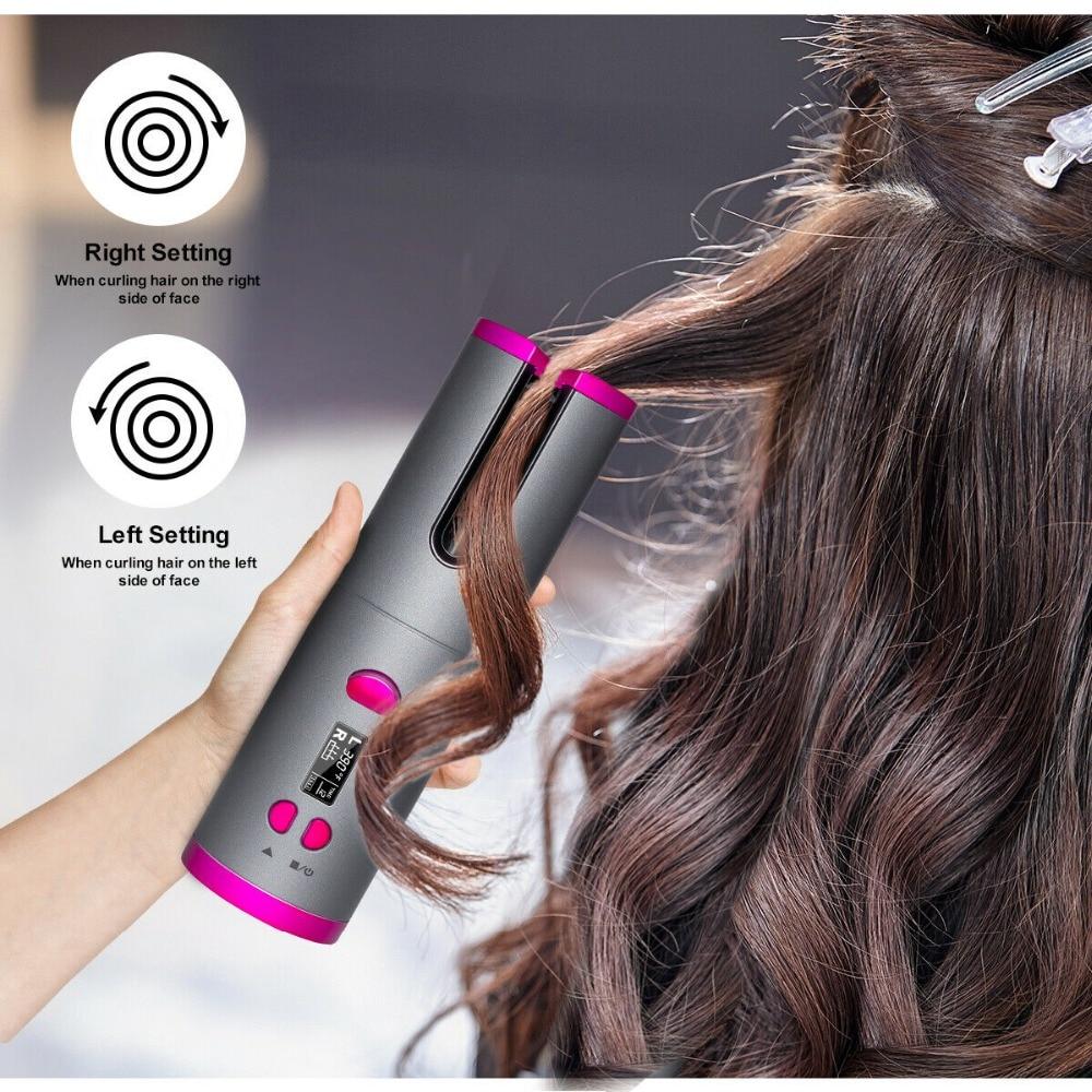 Wireless Portable Rotating Ceramic Hair Curler - GuissyGlam
