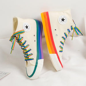 Rainbow Vulcanized Fashion Sneakers