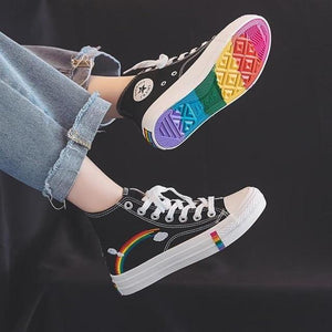 Rainbow Vulcanized Fashion Sneakers
