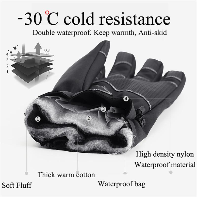 Unisex Warm Waterproof TouchScreen Sports Winter Gloves - MakenShop